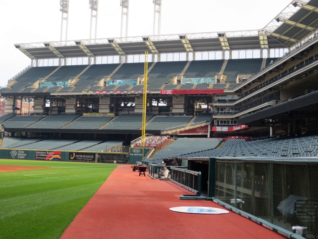 From home plate towards bullpen