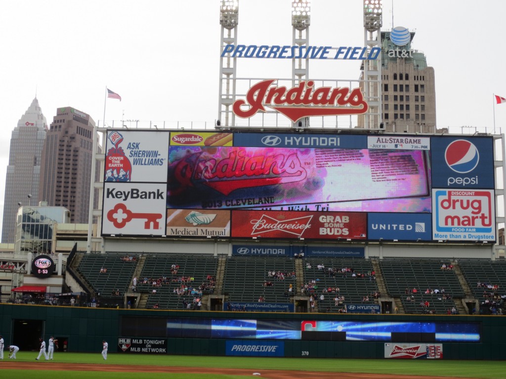 Scoreboard at the game