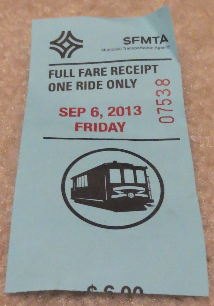 Cable Car Ticket!